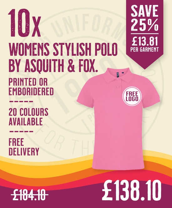 10 x Women's Stylish Polos by Asquith & Fox