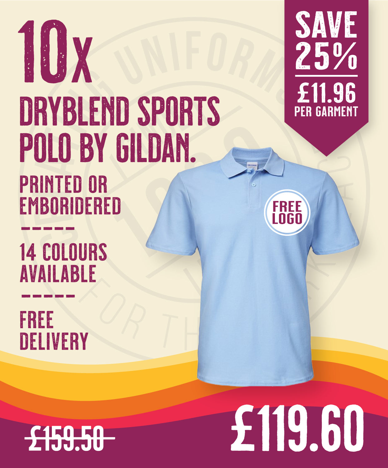 10 x Dryblend Sports Polos by Gildan