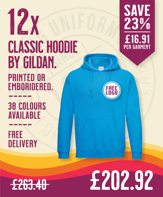 12 x Classic Hoodies by Gildan