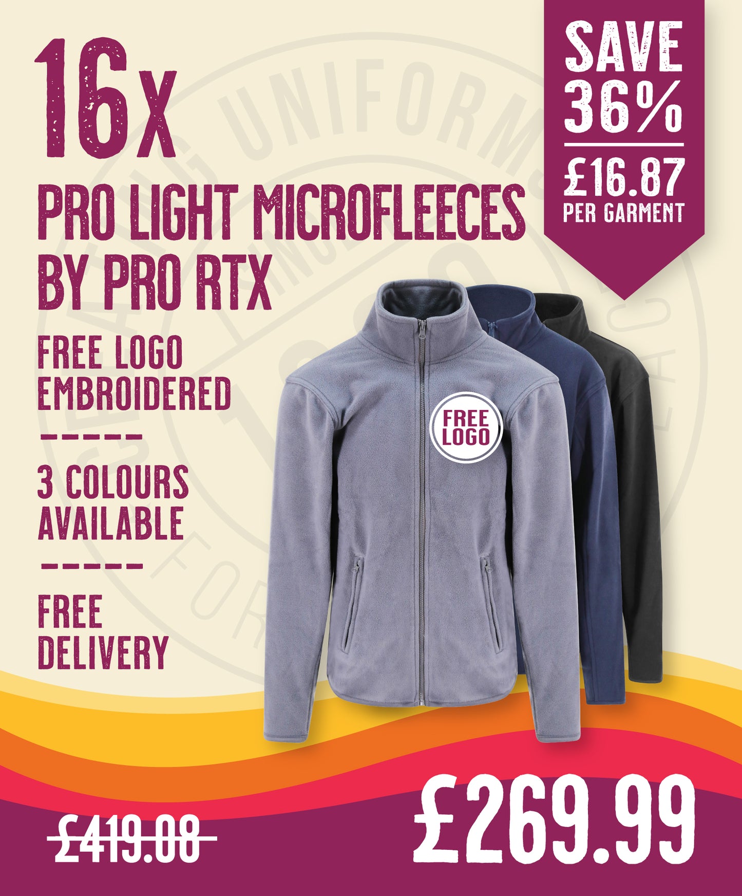 16 x Pro Light Microfleeces by Pro RTX