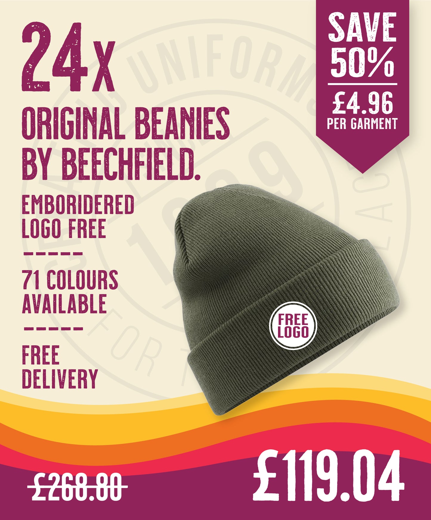 24 x Original Beanies by Beechfield