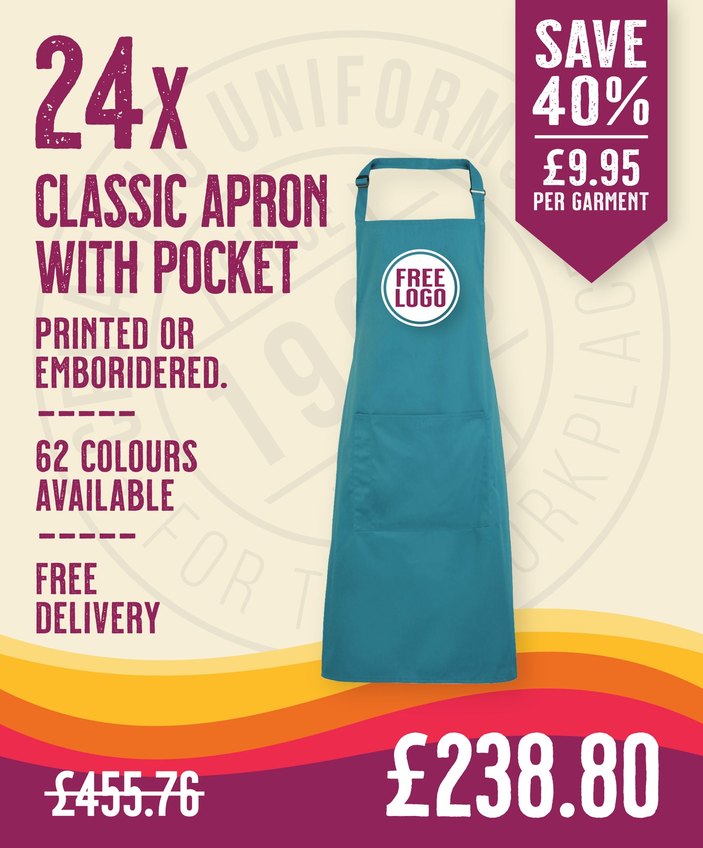 24 x Classic Aprons by Premier