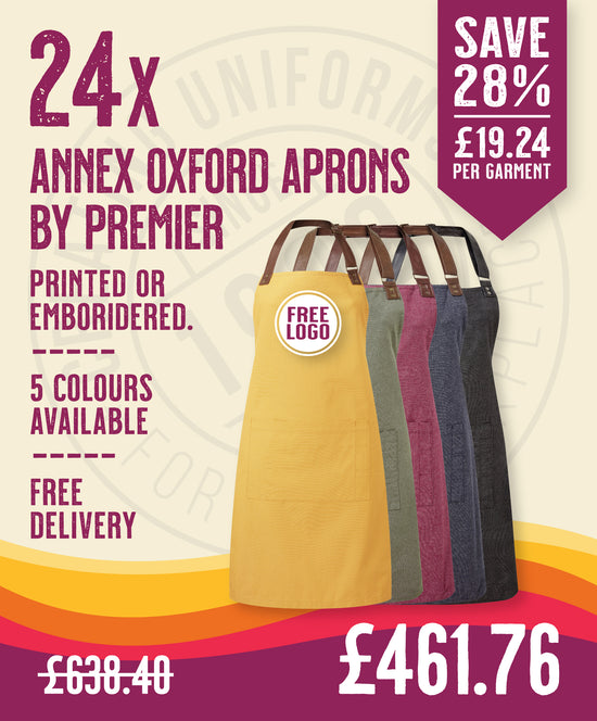 24 x Cotton Oxford Annex Aprons by Premier