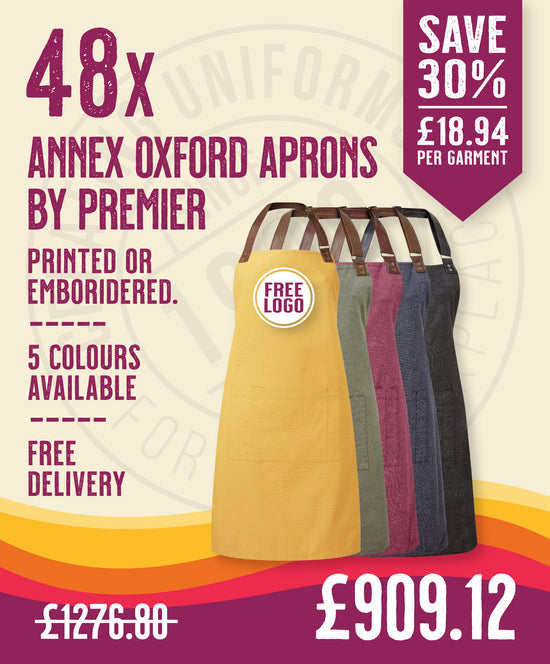 48 x Cotton Oxford Annex Aprons by Premier