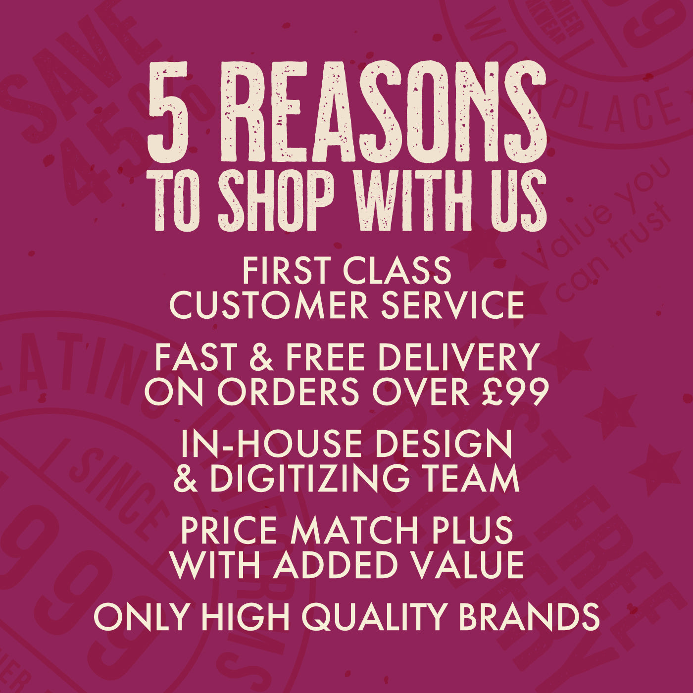 Top 5 reasons to choose Print Press for your custom clothing, featuring professional embroidery and high-quality results from our in-house print lab.