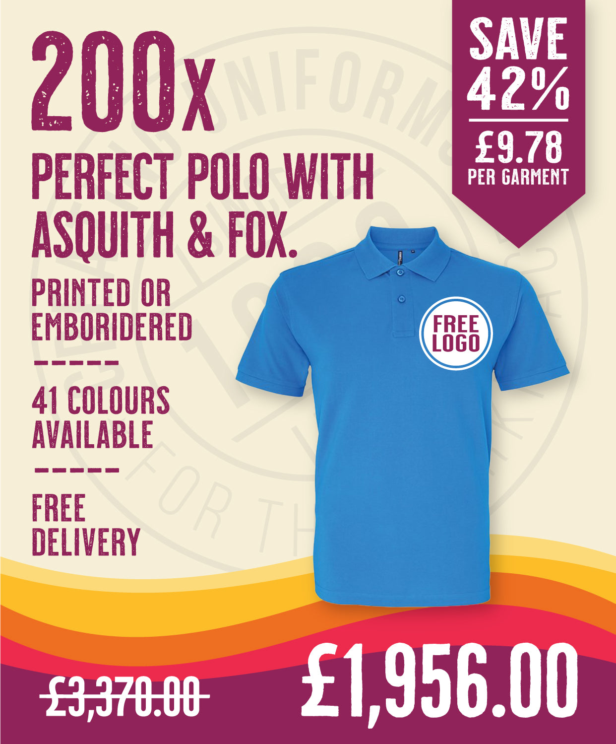 200 x Perfect Polos by Asquith & Fox