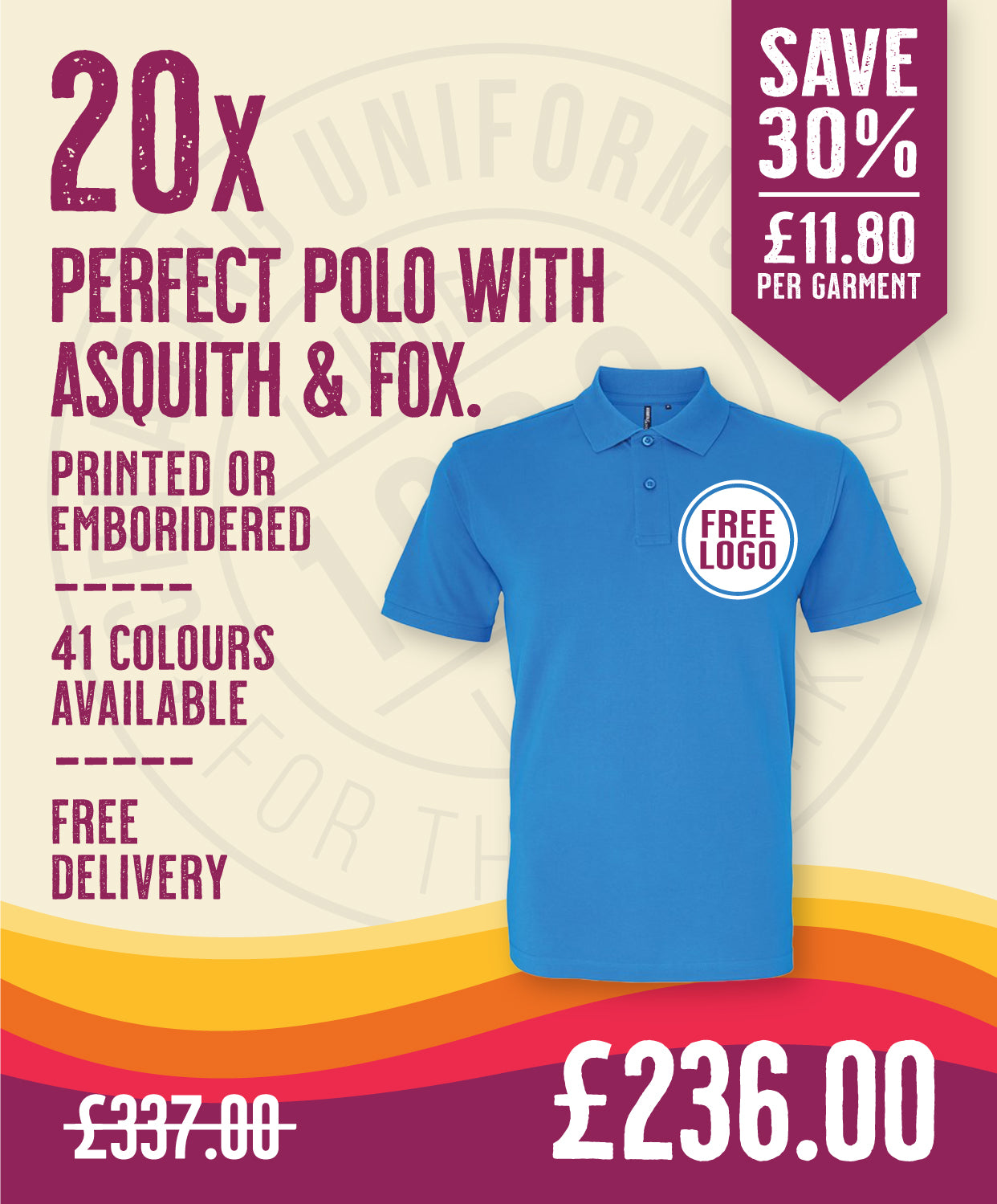 20 x Perfect Polos by Asquith & Fox