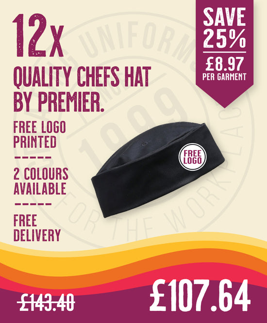 12 x Quality Chef Hats by Premier