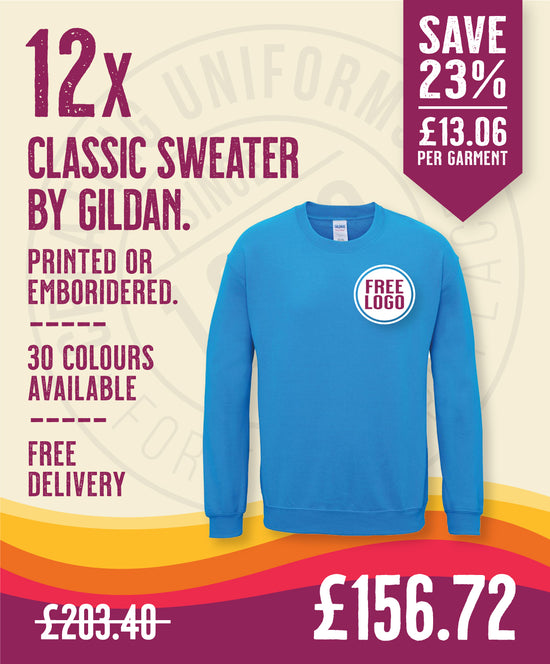 12 x Classic Sweaters by Gildan