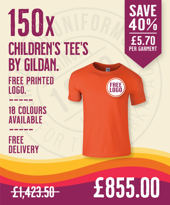 150 x Children's Tee's by Gildan