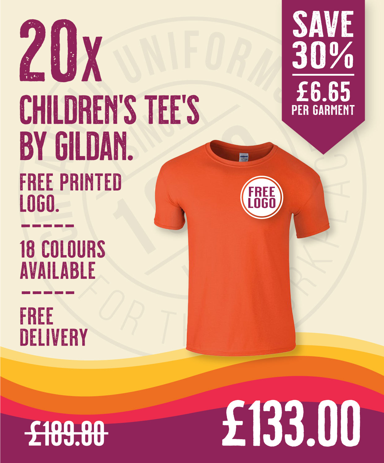 20 x Children's Tee's by Gildan