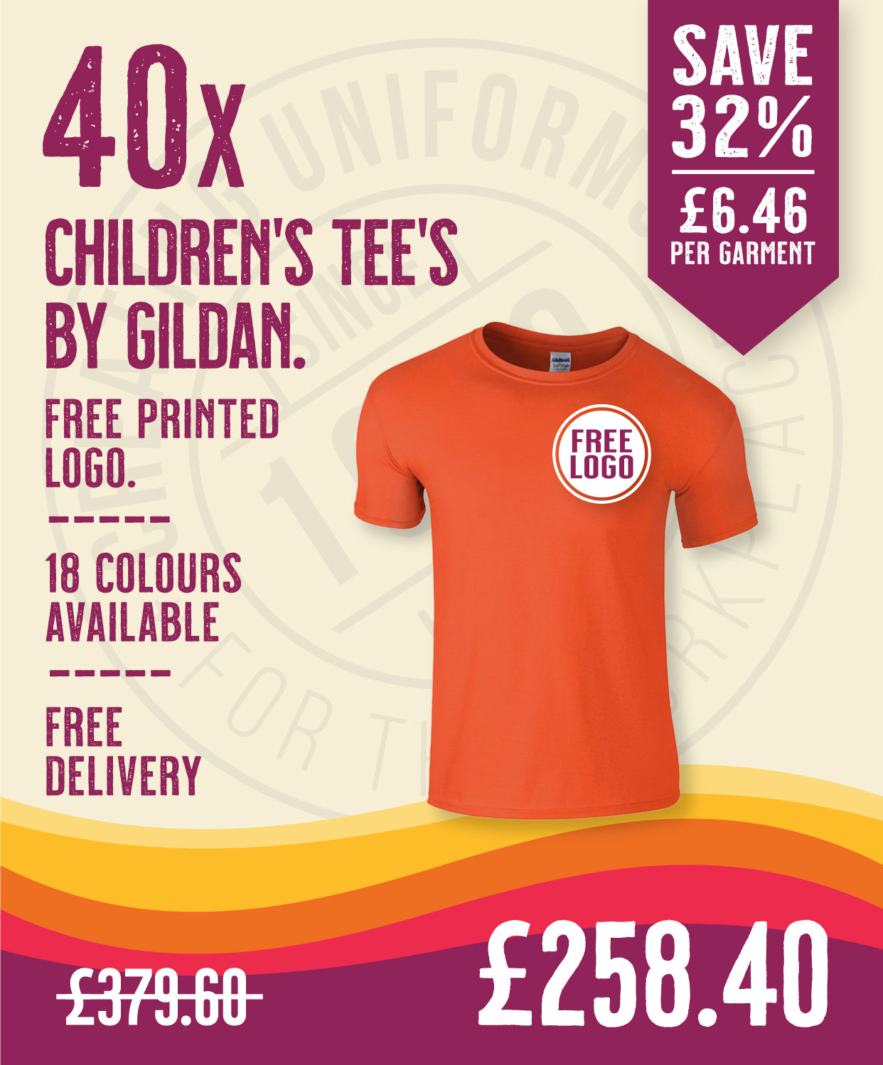 40 x Children's Tee's by Gildan