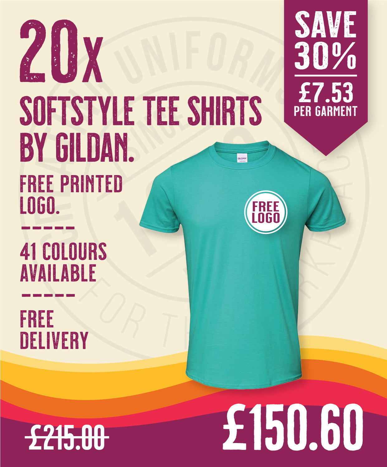 20 x Softstyle Tee Shirts by Gildan