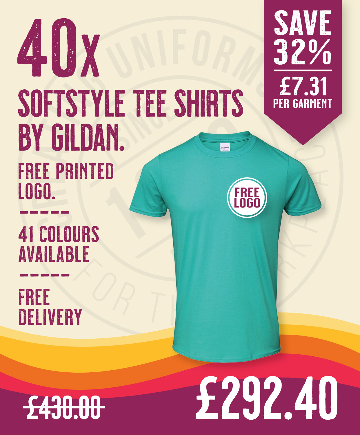 40 x Softstyle Tee Shirts by Gildan