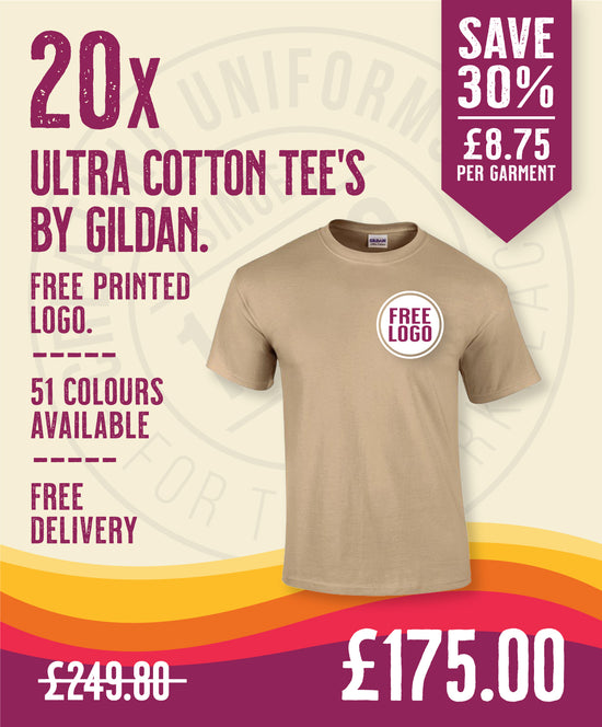 20 x Ultra Cotton Tee's by Gildan