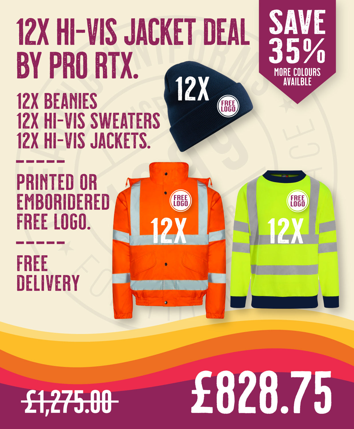 12x Hi-Vis Jacket Deal By Pro RTX