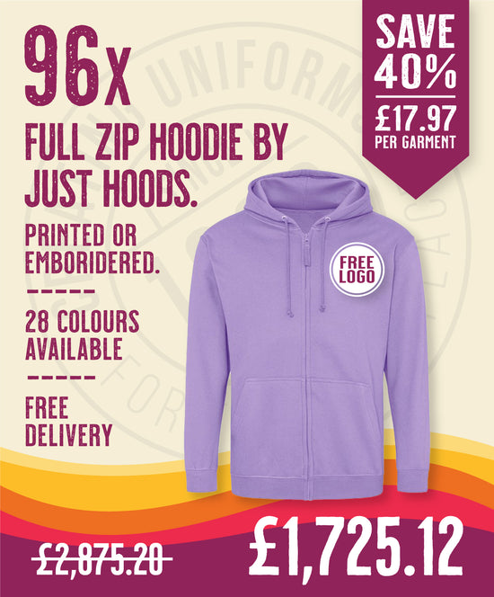 96 x Full Zip Hoodies by Just Hoods