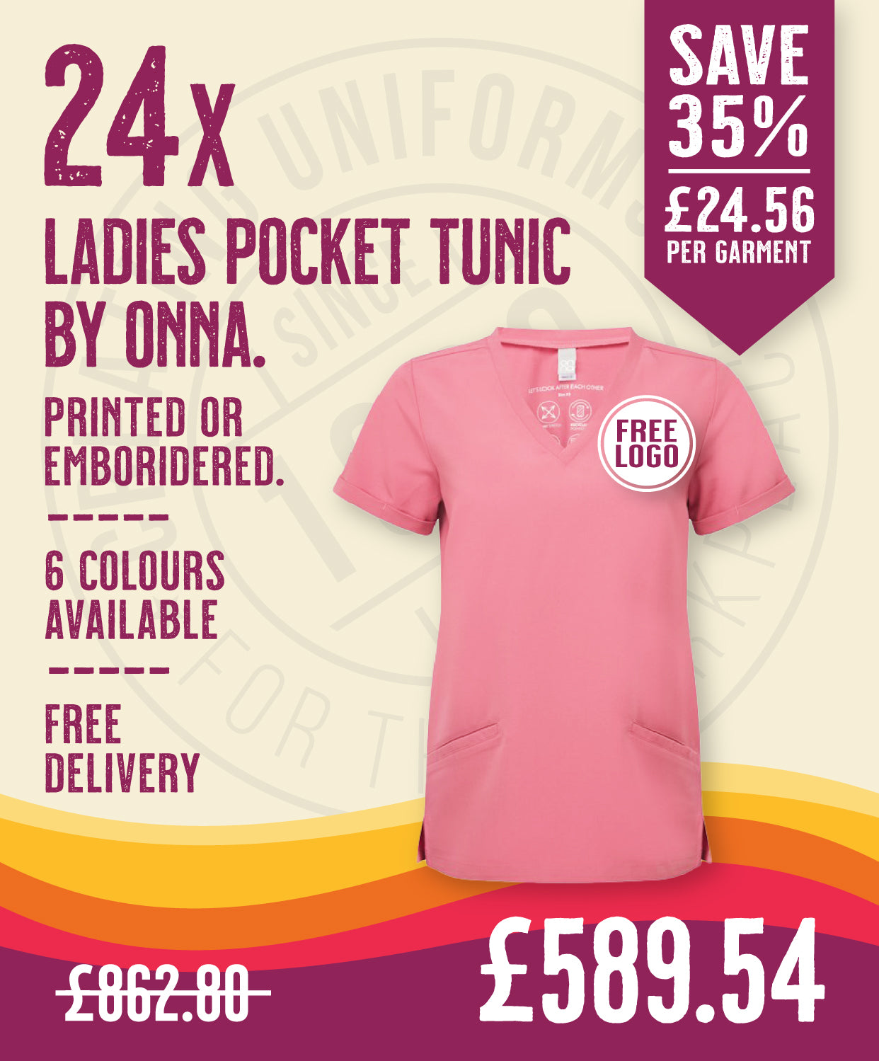 24x Womens Pocket Tunics by Onna