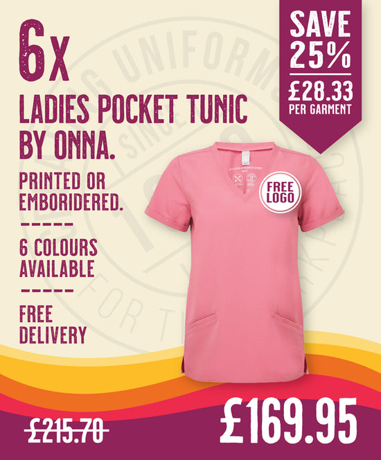 6x Womens Pocket Tunics by Onna