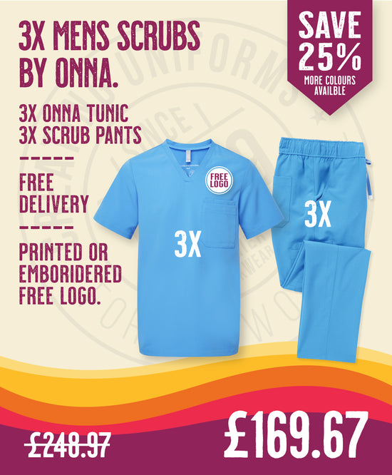 3x Mens Scrubs Deal by Onna