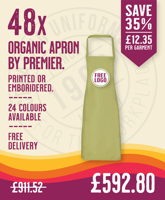 48 x Organic Apron By Premier