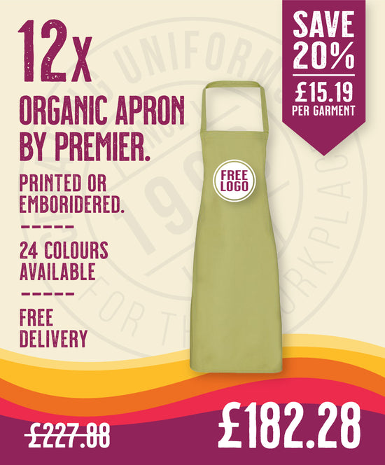 12 x Organic Apron By Premier