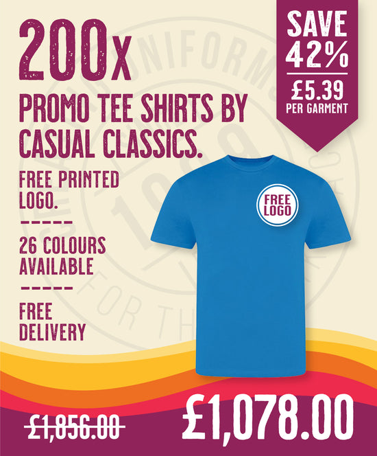 200 x Promo Tees by Casual Classics