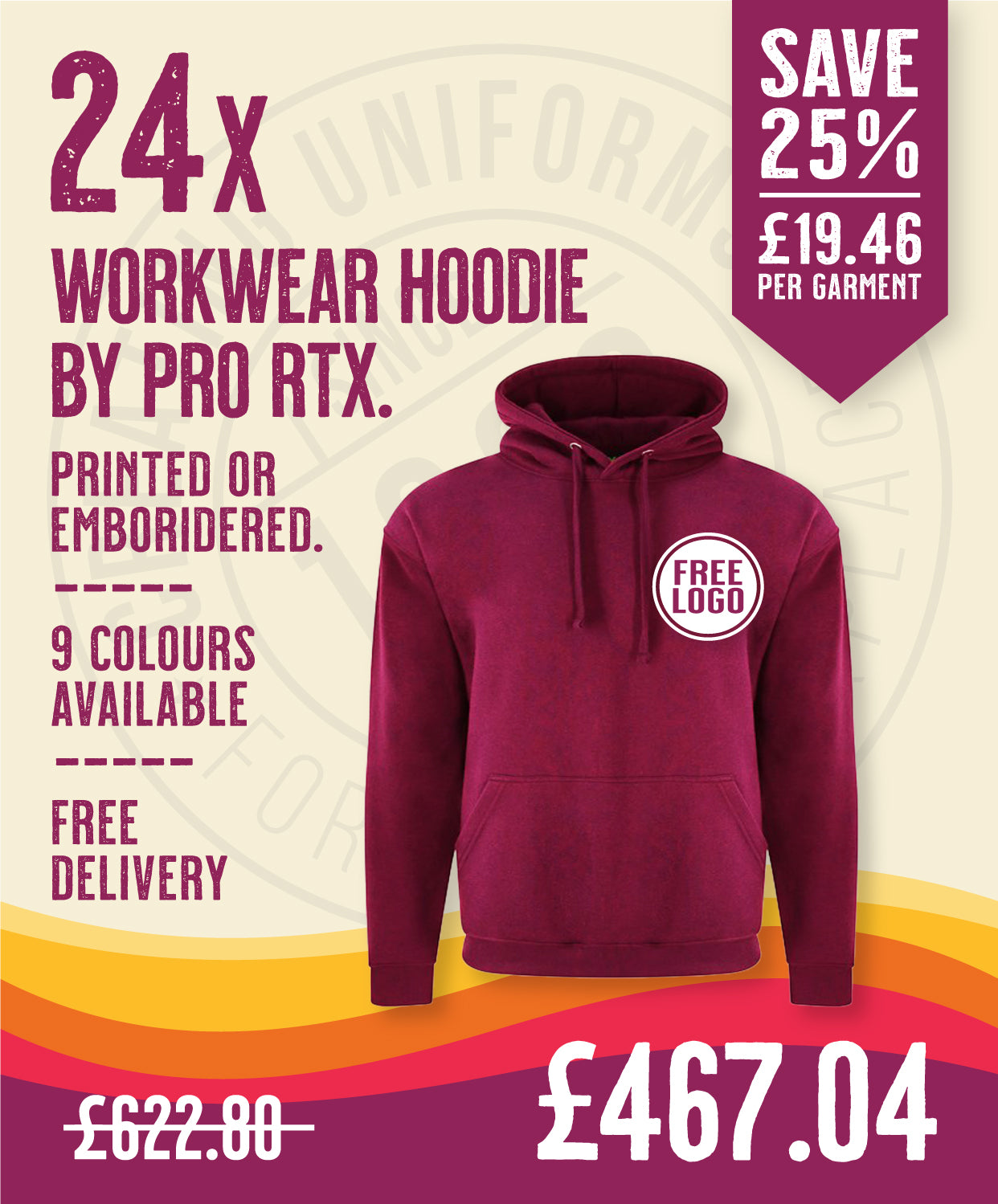 24 x Workwear Hoodies by Pro RTX