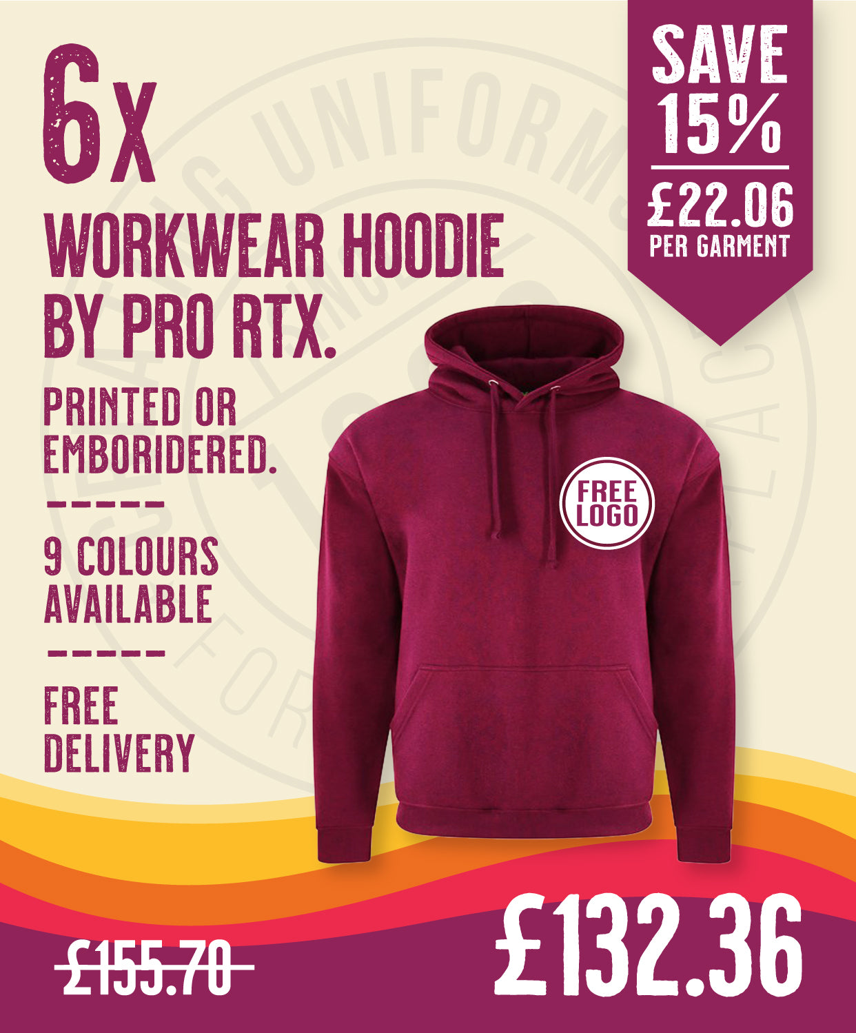 6 x Workwear Hoodies by Pro RTX