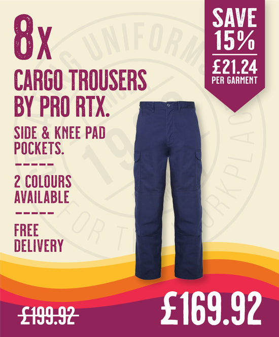 8 x Cargo Trousers by Pro RTX