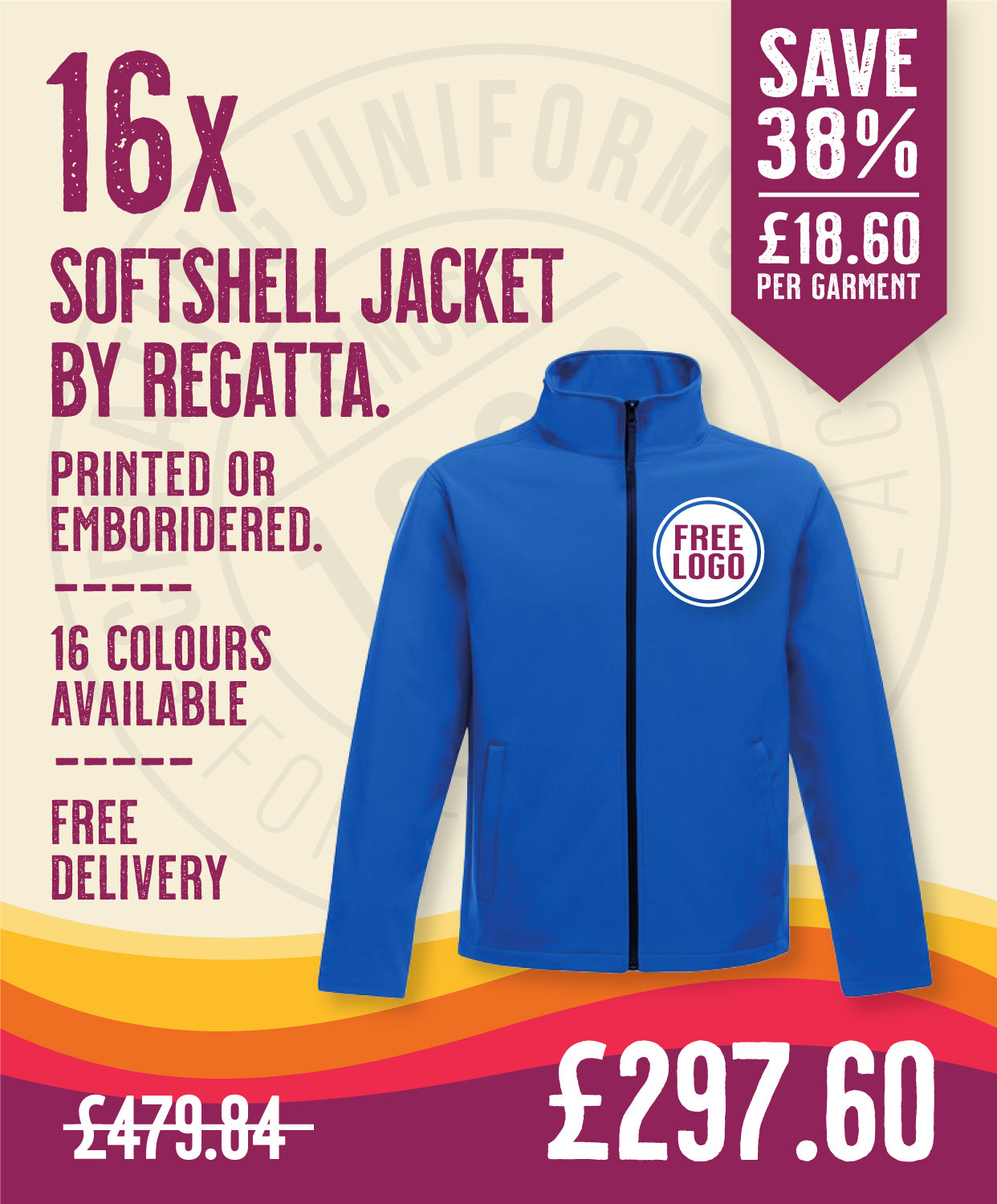 16 x Softshell Jackets by Regatta