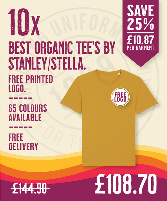 10 x Best Organic Tee's by Stanley/Stella