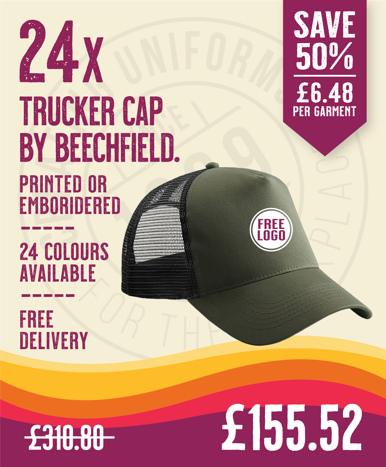 24 x Trucker Cap by Beechfield