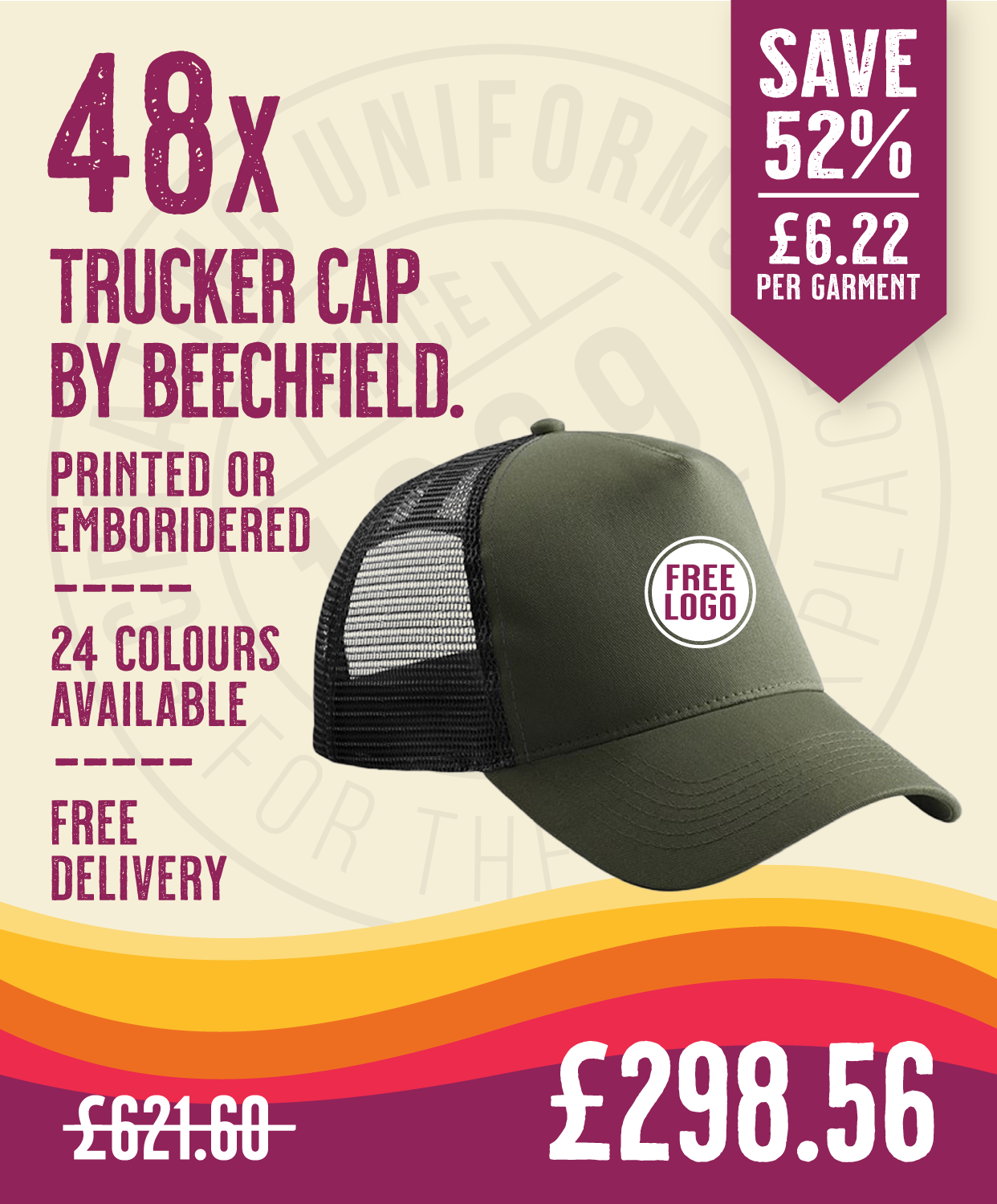 48 x Trucker Cap by Beechfield