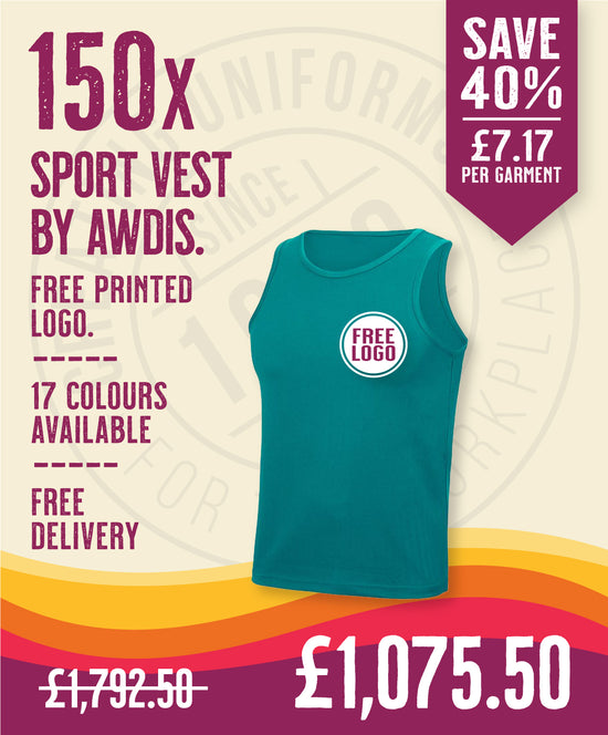 150 x Sport Vests by AWDis