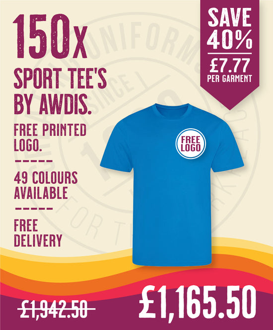 150 x Sport Tee's by AWDis