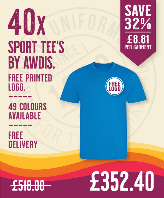 40 x Sport Tee's by AWDis