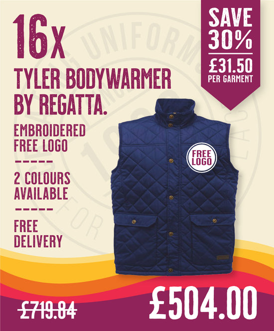 16 x Tyler Bodywarmer by Regatta