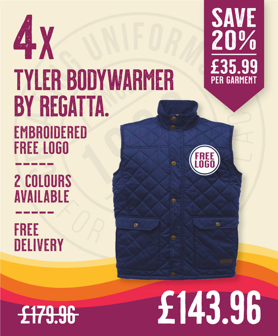 4 x Tyler Bodywarmer by Regatta