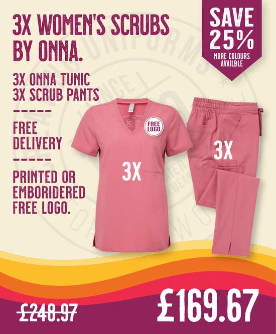 3x Women's Scrubs Deal by Onna