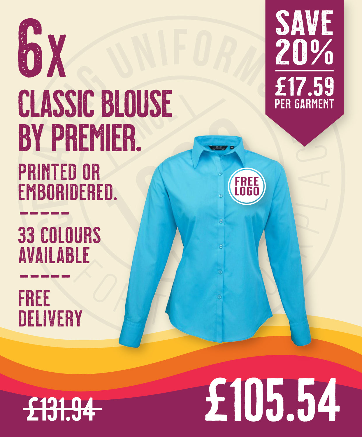 6 x Classic Blouse By Premier