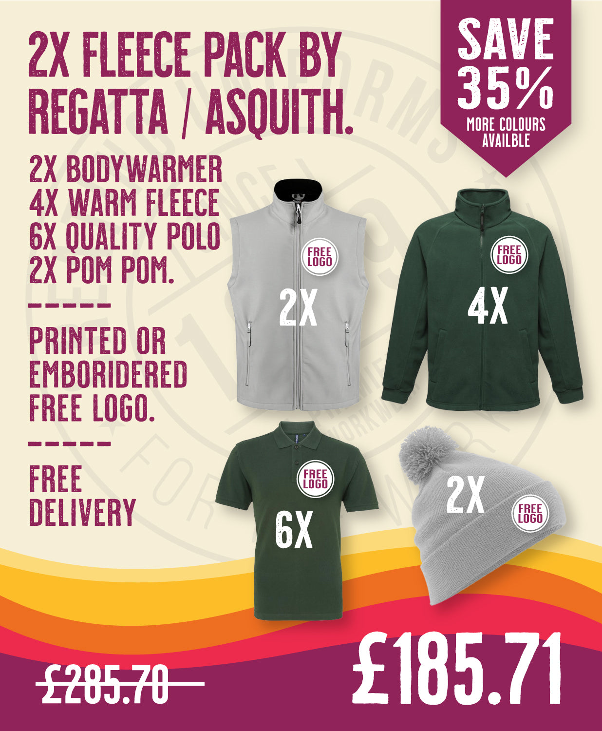 2x Fleece Pack by Regatta / Asquith & Fox