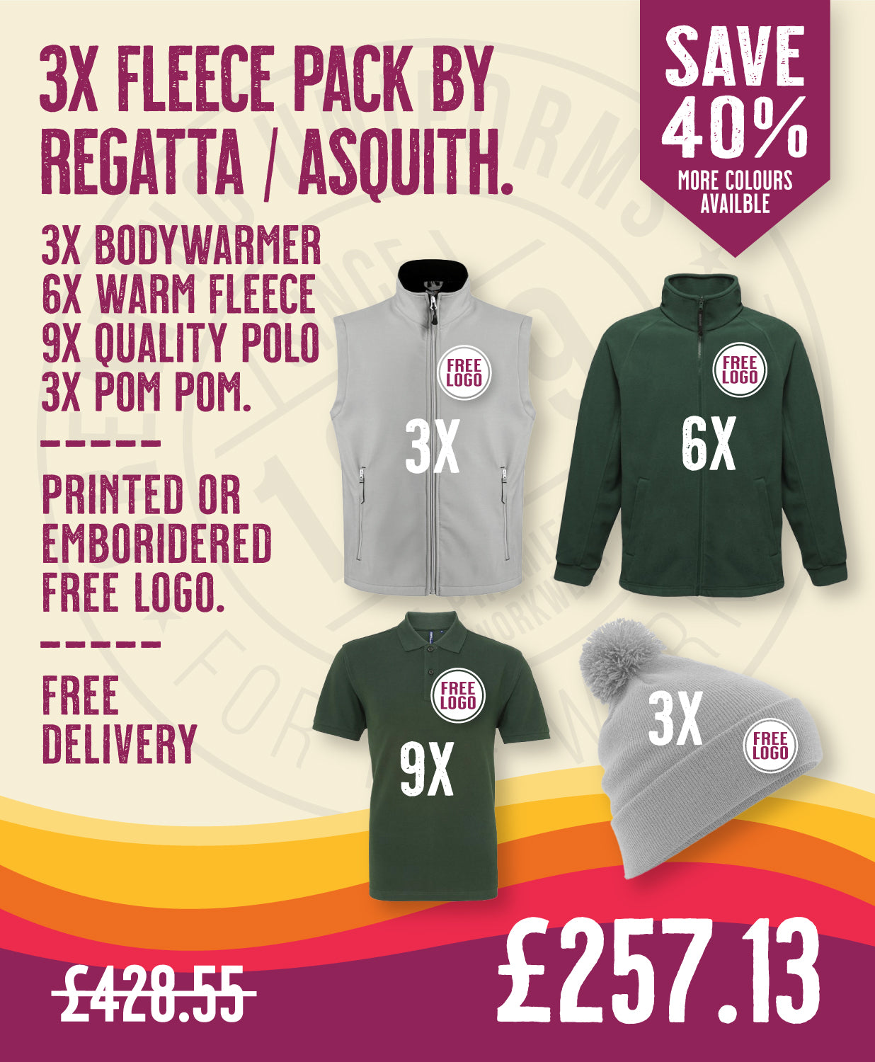 3x Fleece Pack by Regatta / Asquith & Fox