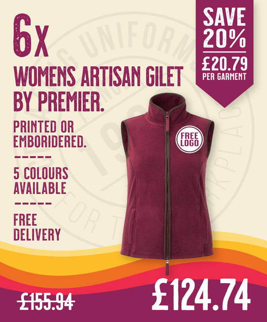 6 x Womens Artisan Gilets by Premier