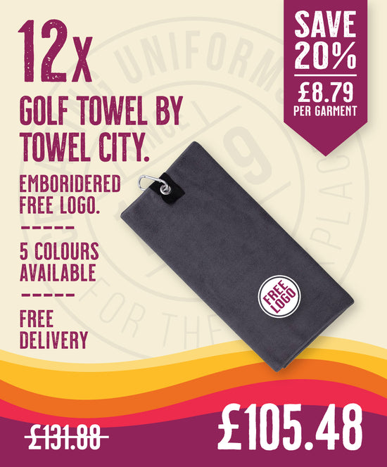 12 x Golf Towels by Towel City