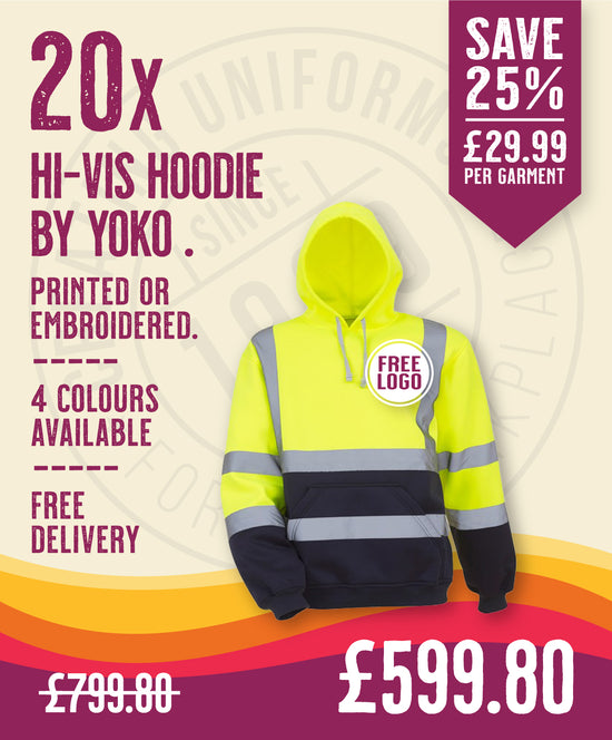 20 x Hi-Vis Hoodies by Yoko