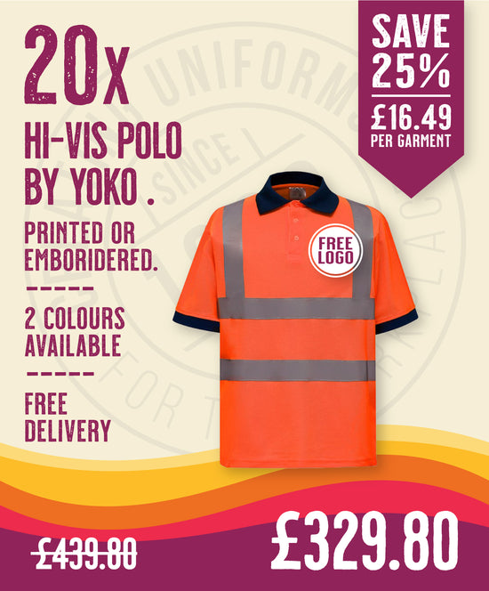 20 x Hi-Vis Polos by Yoko