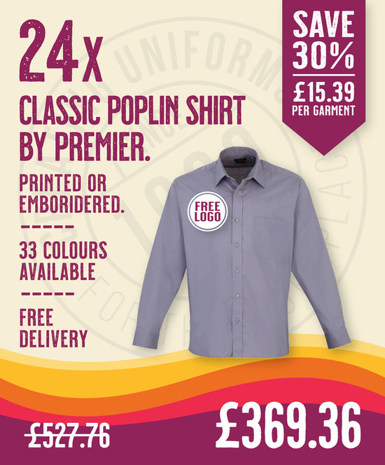 24 x Classic Poplin Shirt By Premier