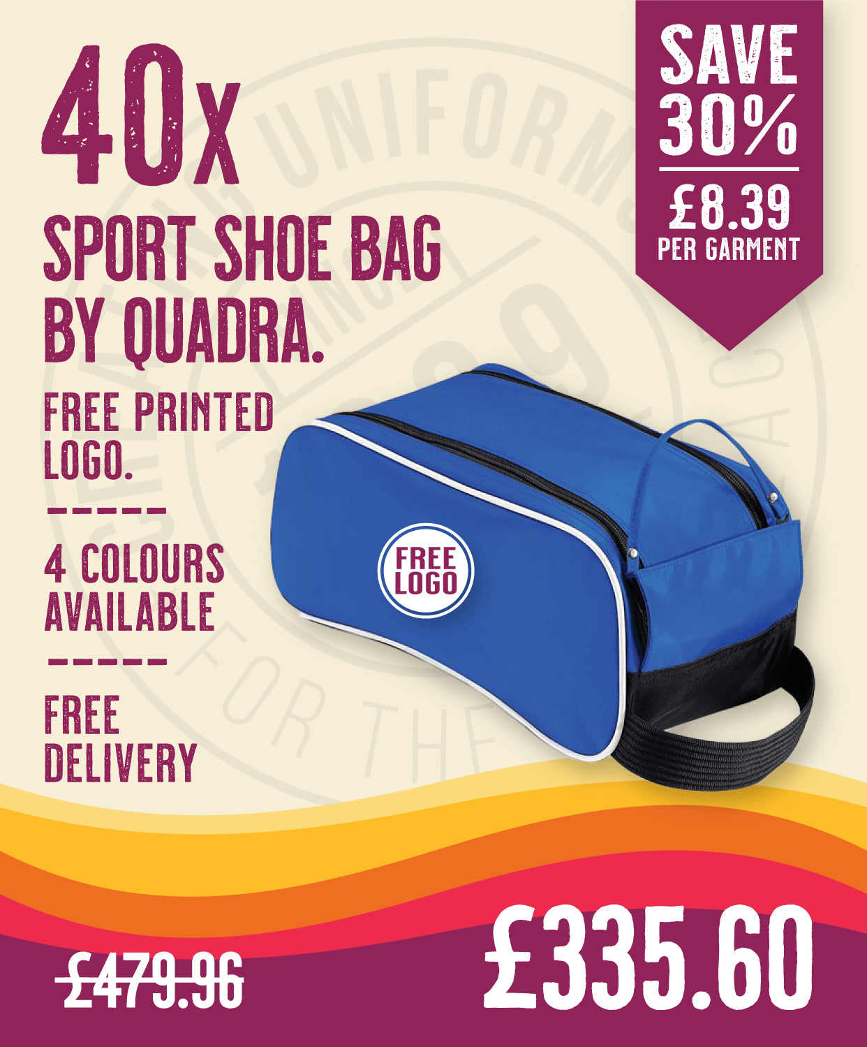 40 x Sports Shoe Bag by Quadra