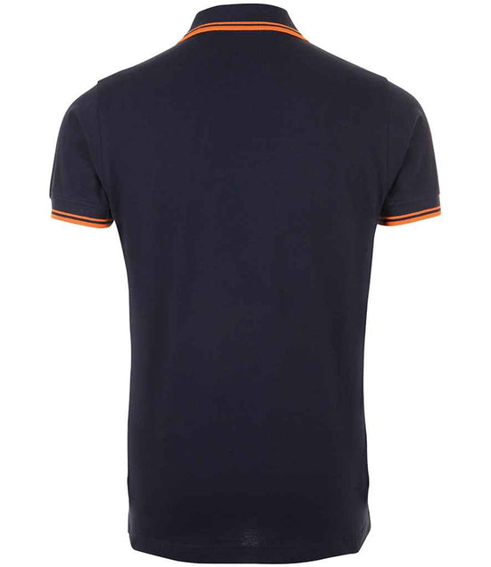 10577 French Navy/Neon Orange Back